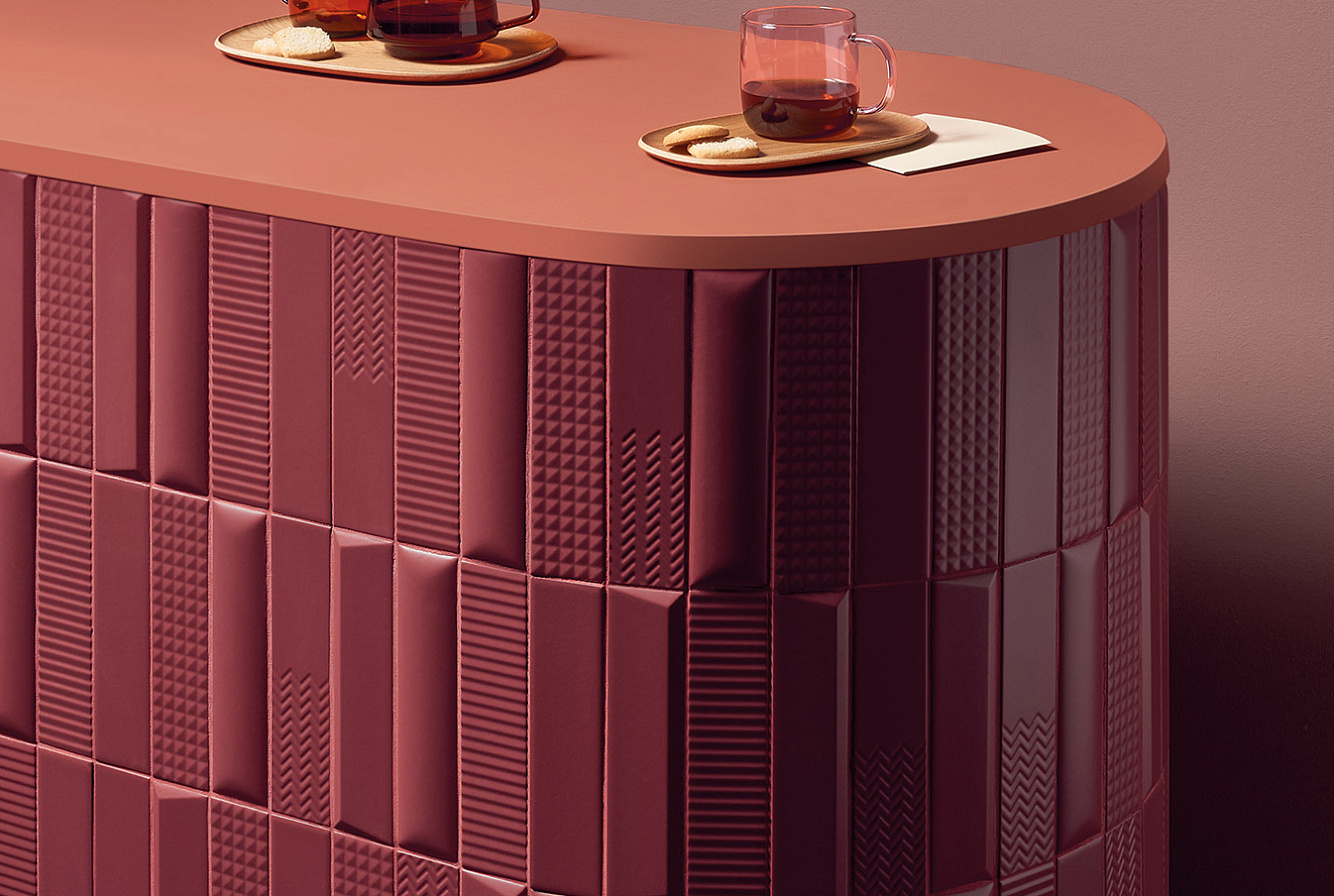 BISCUIT BORDEAUX STRIP / PLAIN / DUNE / PEAK / STUD / WAVES
